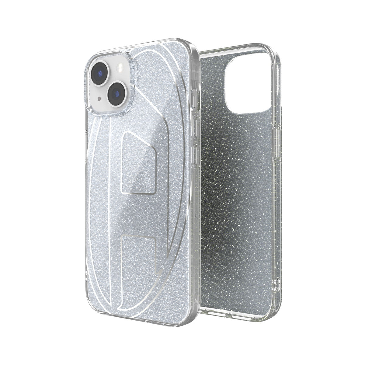 iPhone14/13ケース Oval D Glitter シルバー