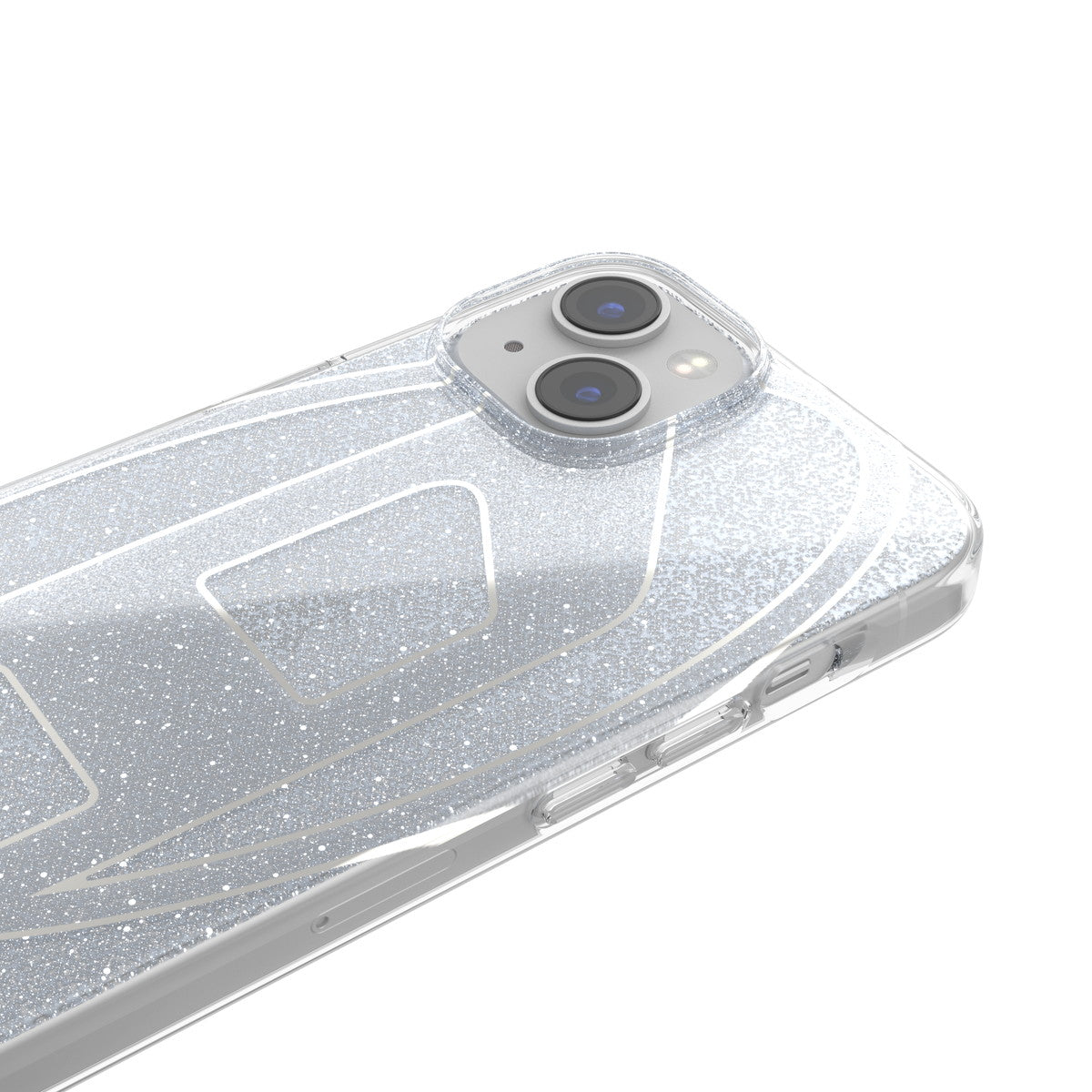 iPhone14/13ケース Oval D Glitter シルバー