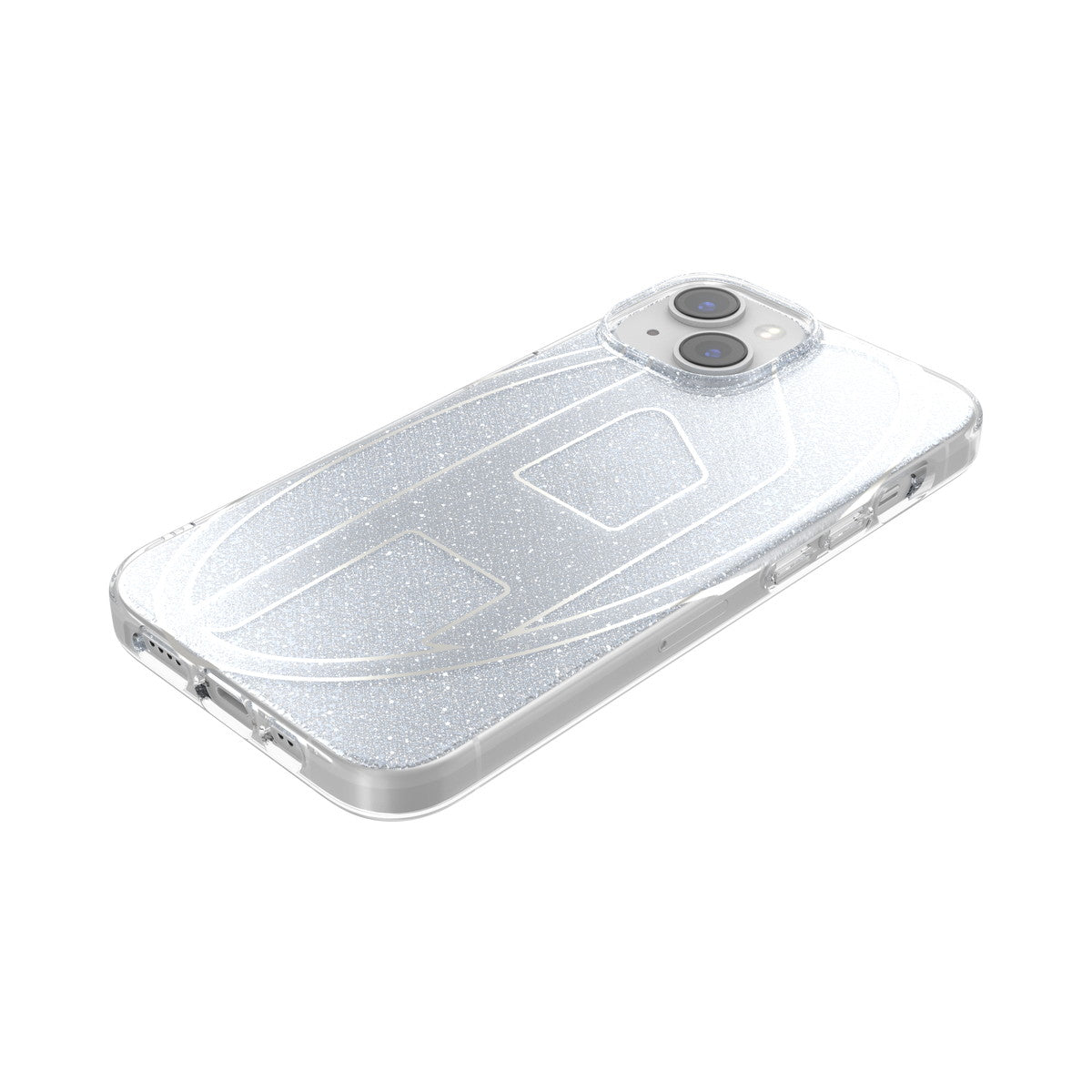 iPhone14/13ケース Oval D Glitter シルバー