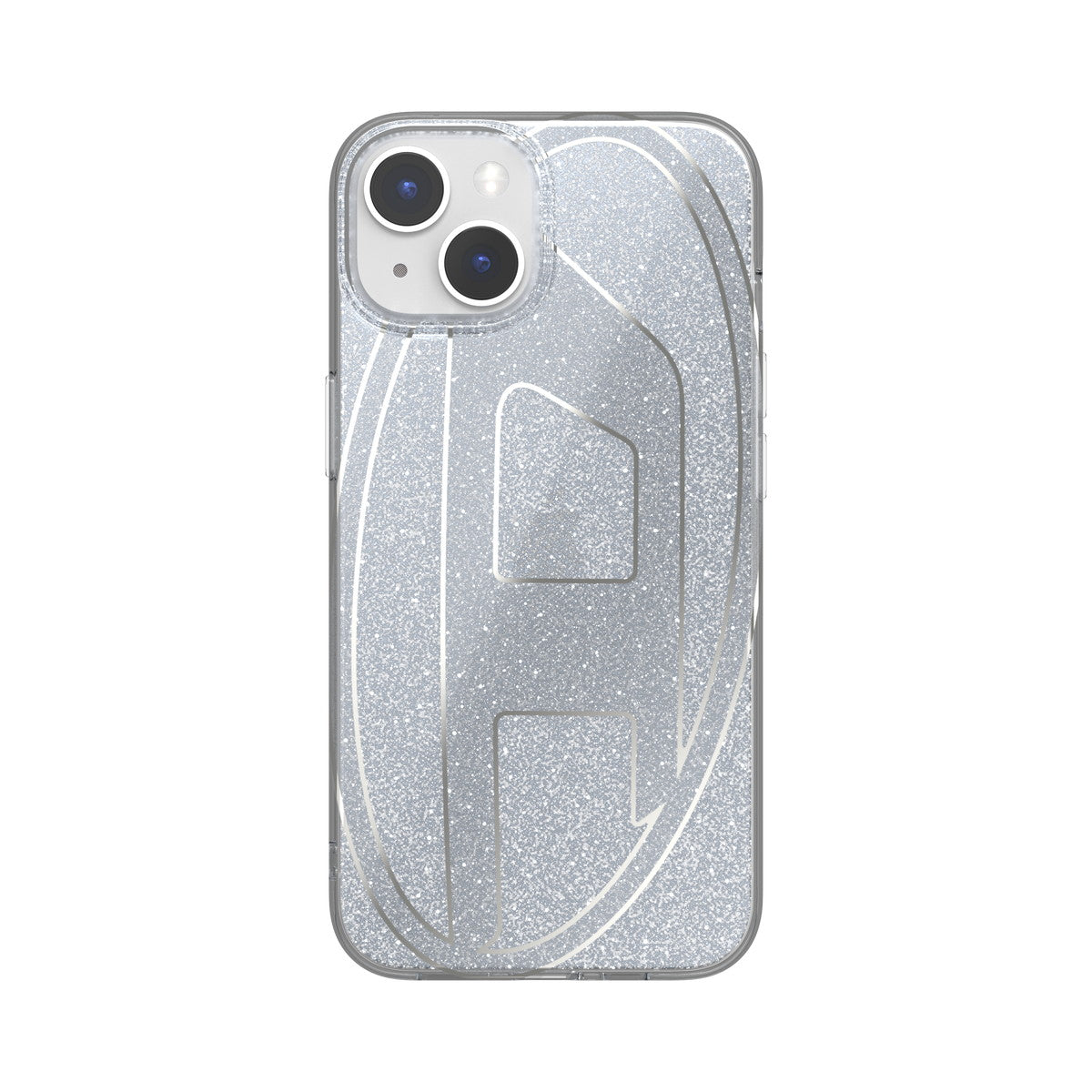 iPhone14/13ケース Oval D Glitter シルバー