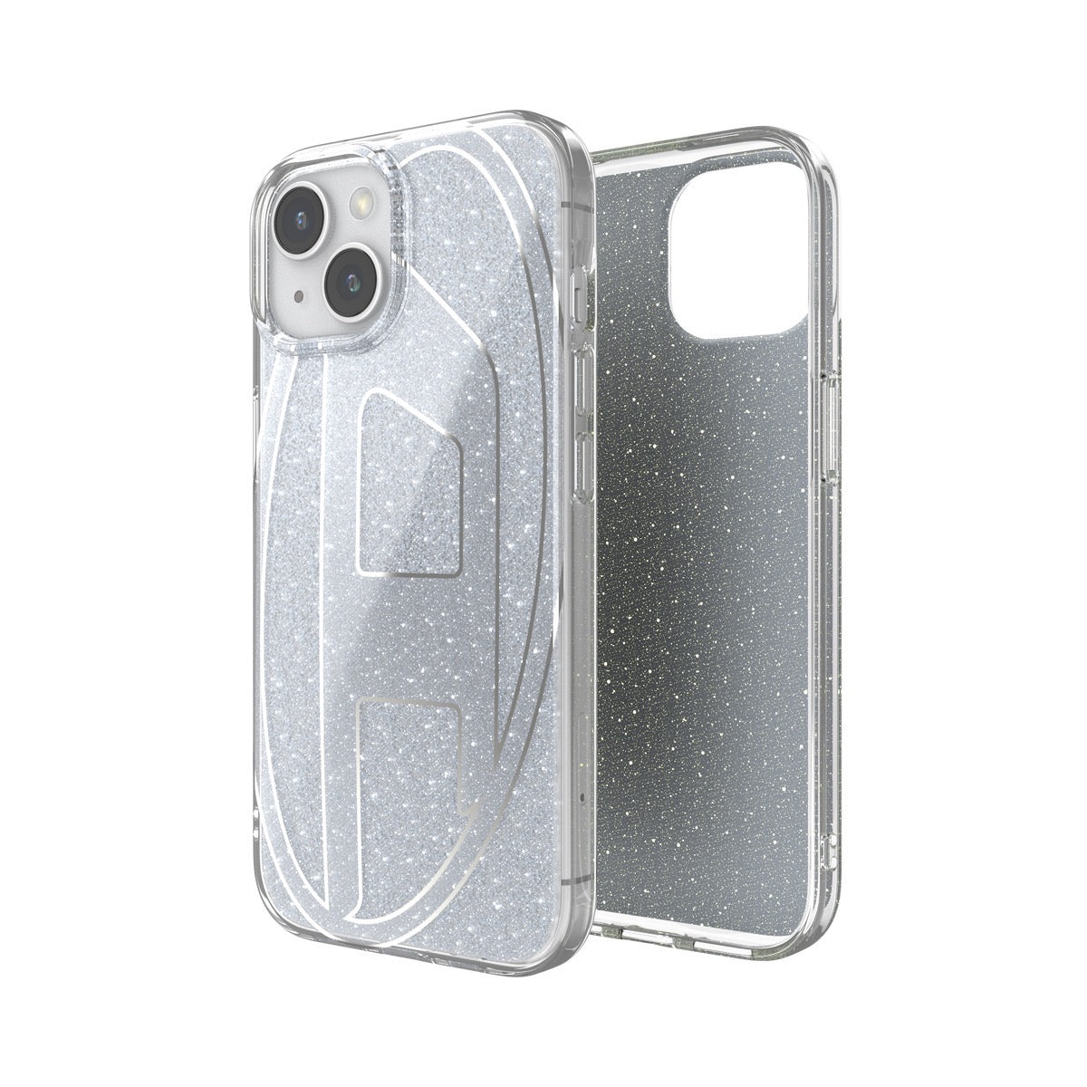 iPhone15ケース Oval D Glitter シルバー
