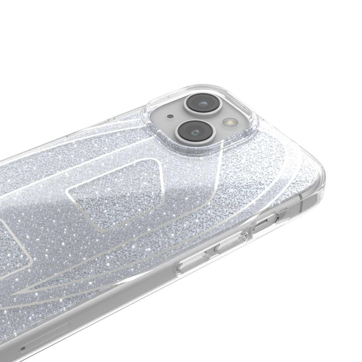 iPhone15ケース Oval D Glitter シルバー