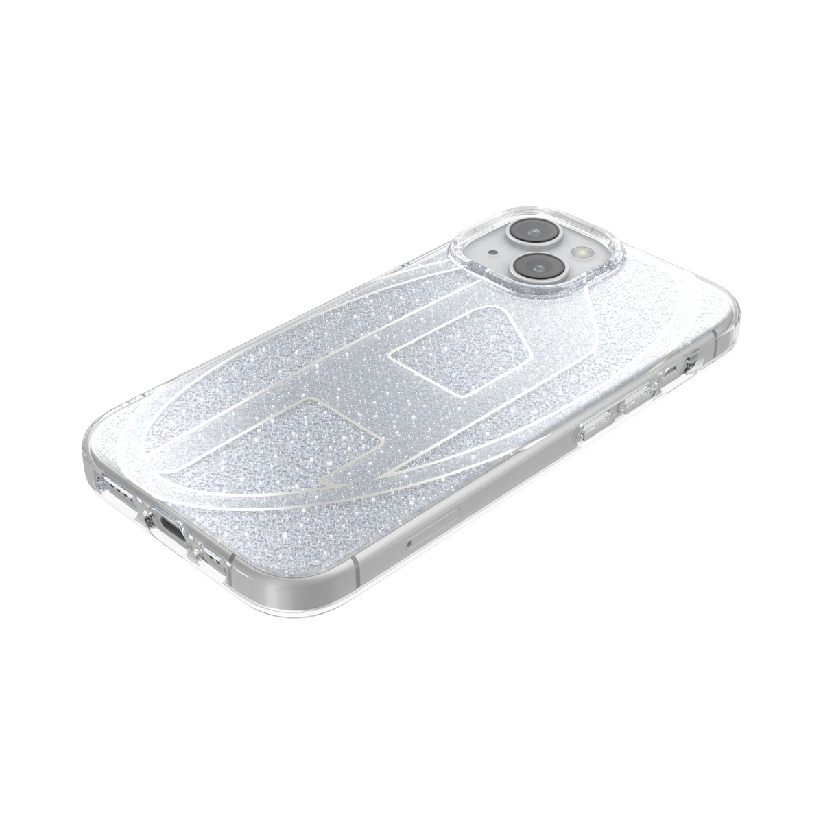 iPhone15ケース Oval D Glitter シルバー
