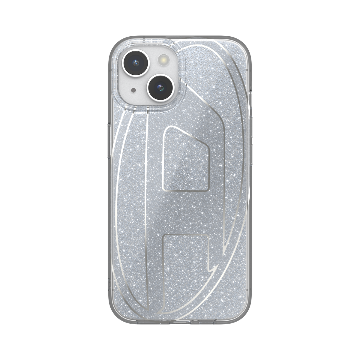 iPhone15ケース Oval D Glitter シルバー