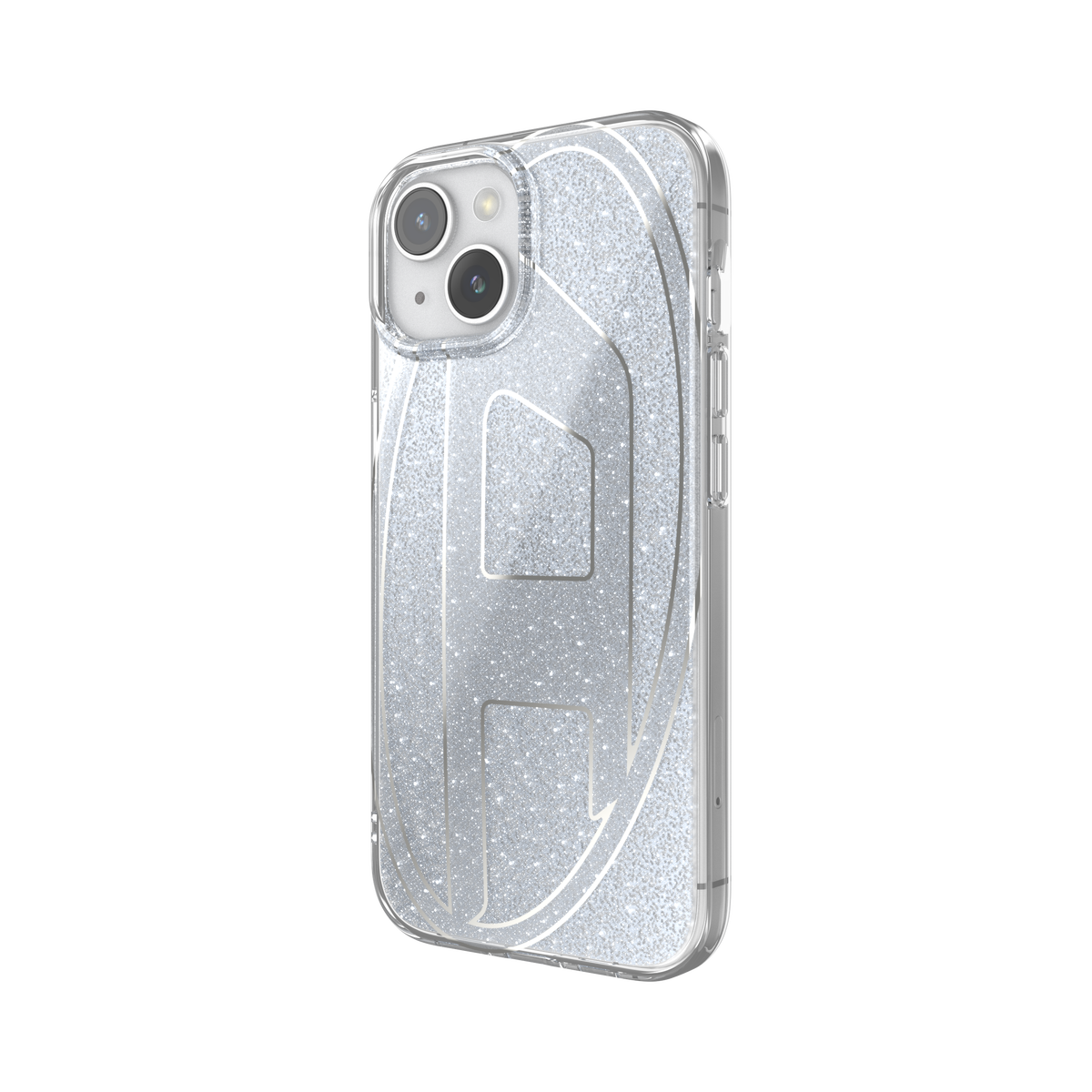 iPhone15ケース Oval D Glitter シルバー