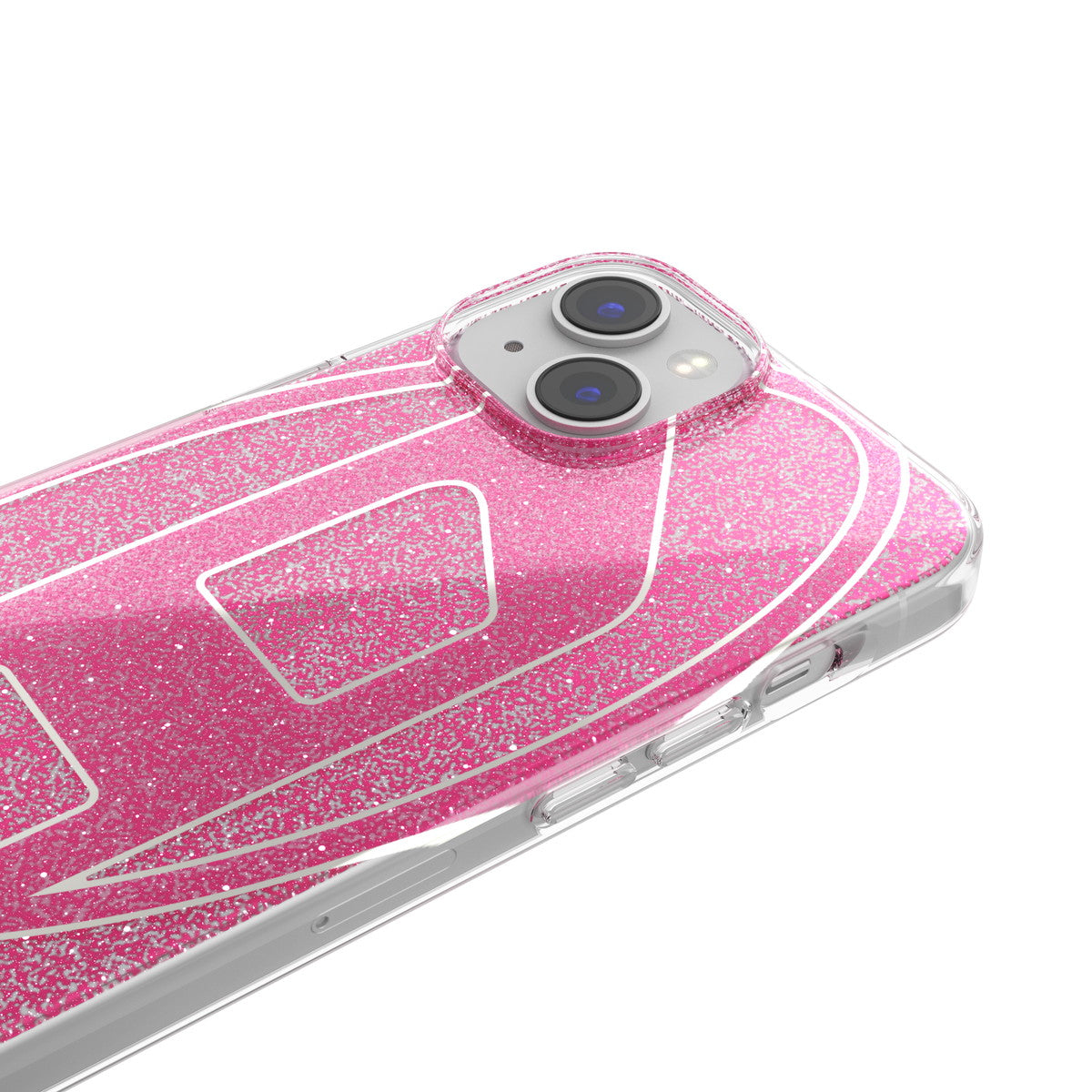 DIESEL iPhone14/13ケース Oval D Glitter ピンク