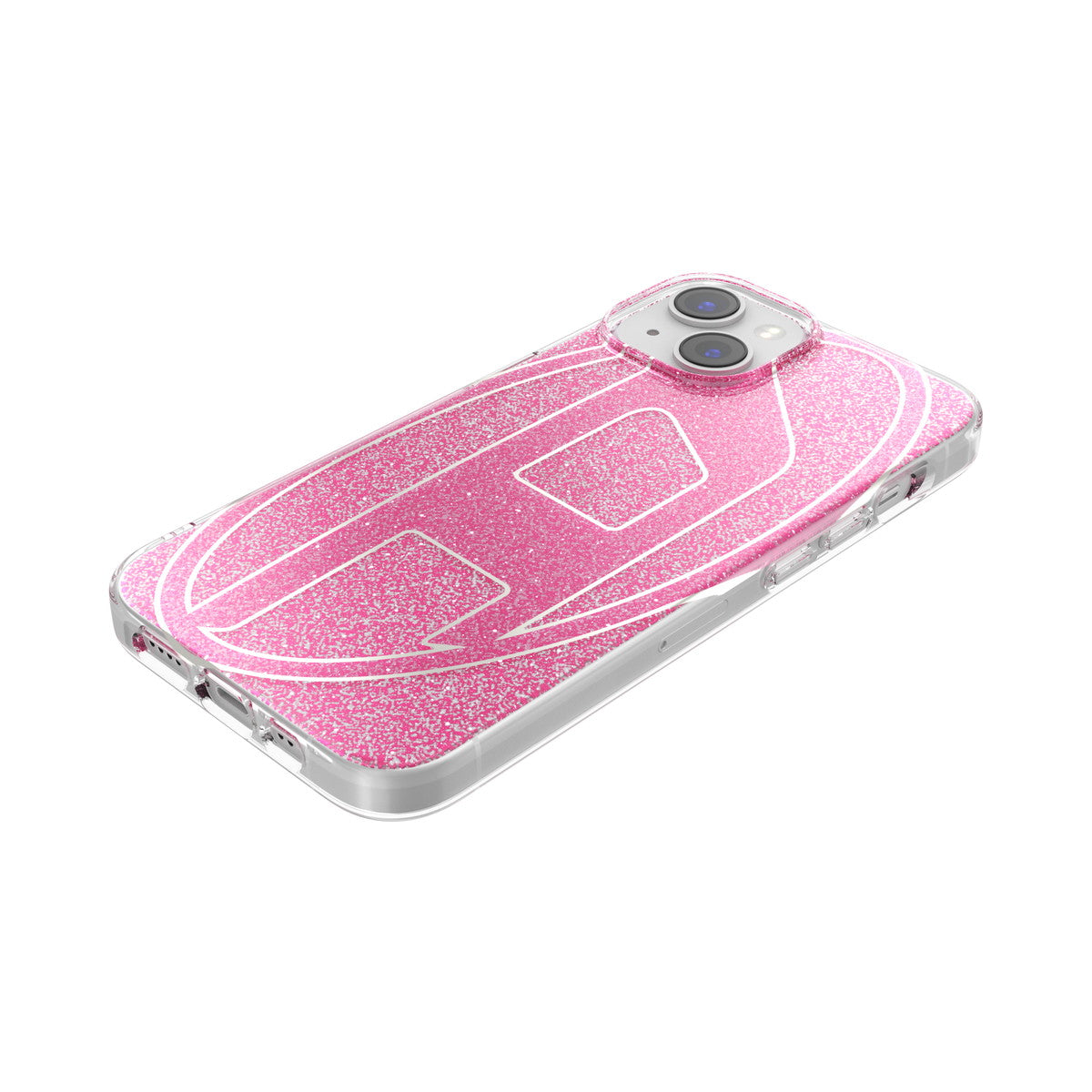 DIESEL iPhone14/13ケース Oval D Glitter ピンク