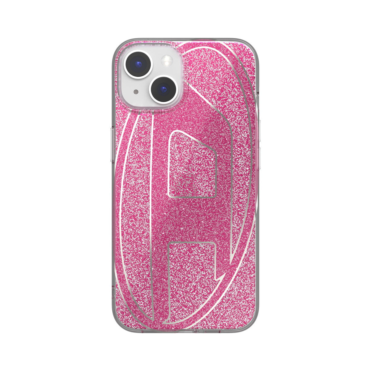 DIESEL iPhone14/13ケース Oval D Glitter ピンク