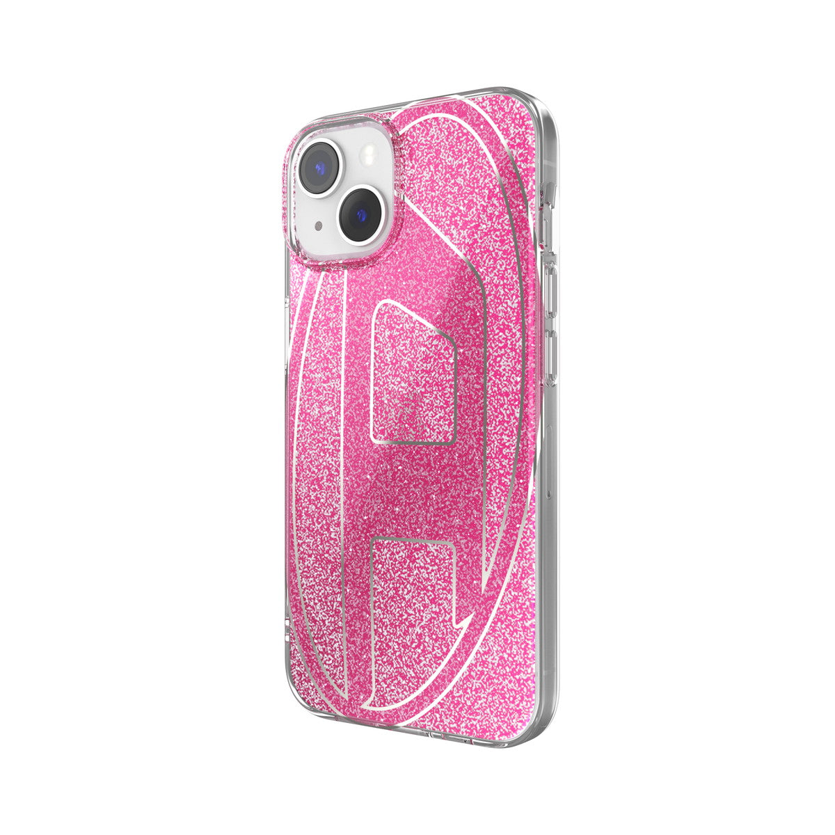 DIESEL iPhone14/13ケース Oval D Glitter ピンク