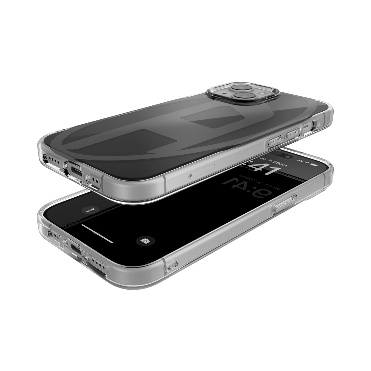 iPhone15ケース Oval D ブラック