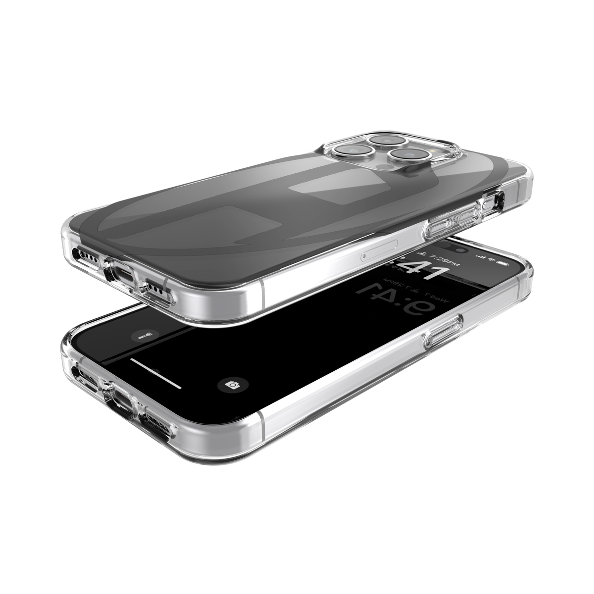 iPhone15Proケース Oval D ブラック
