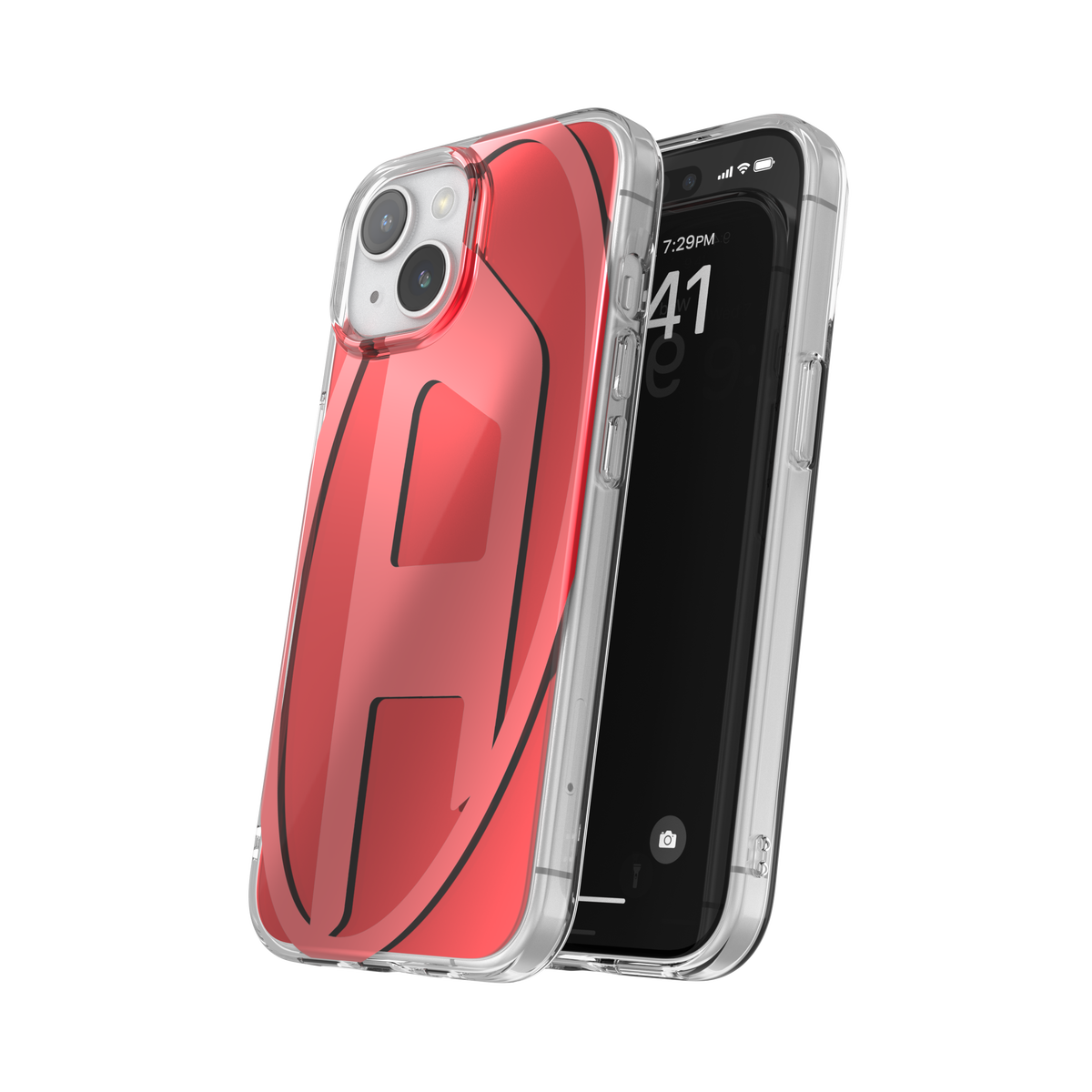 iPhone15ケース Oval D レッド