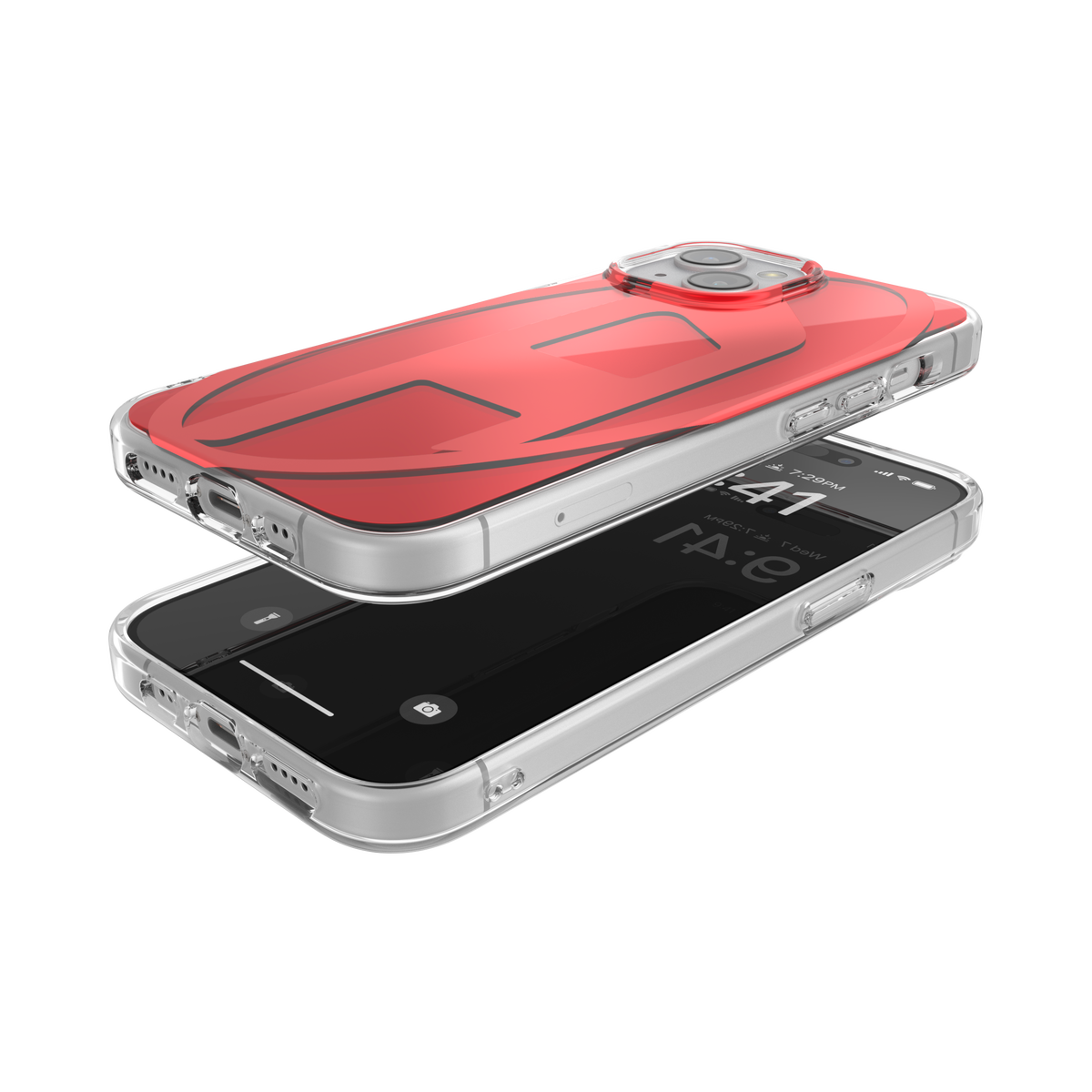 iPhone15ケース Oval D レッド