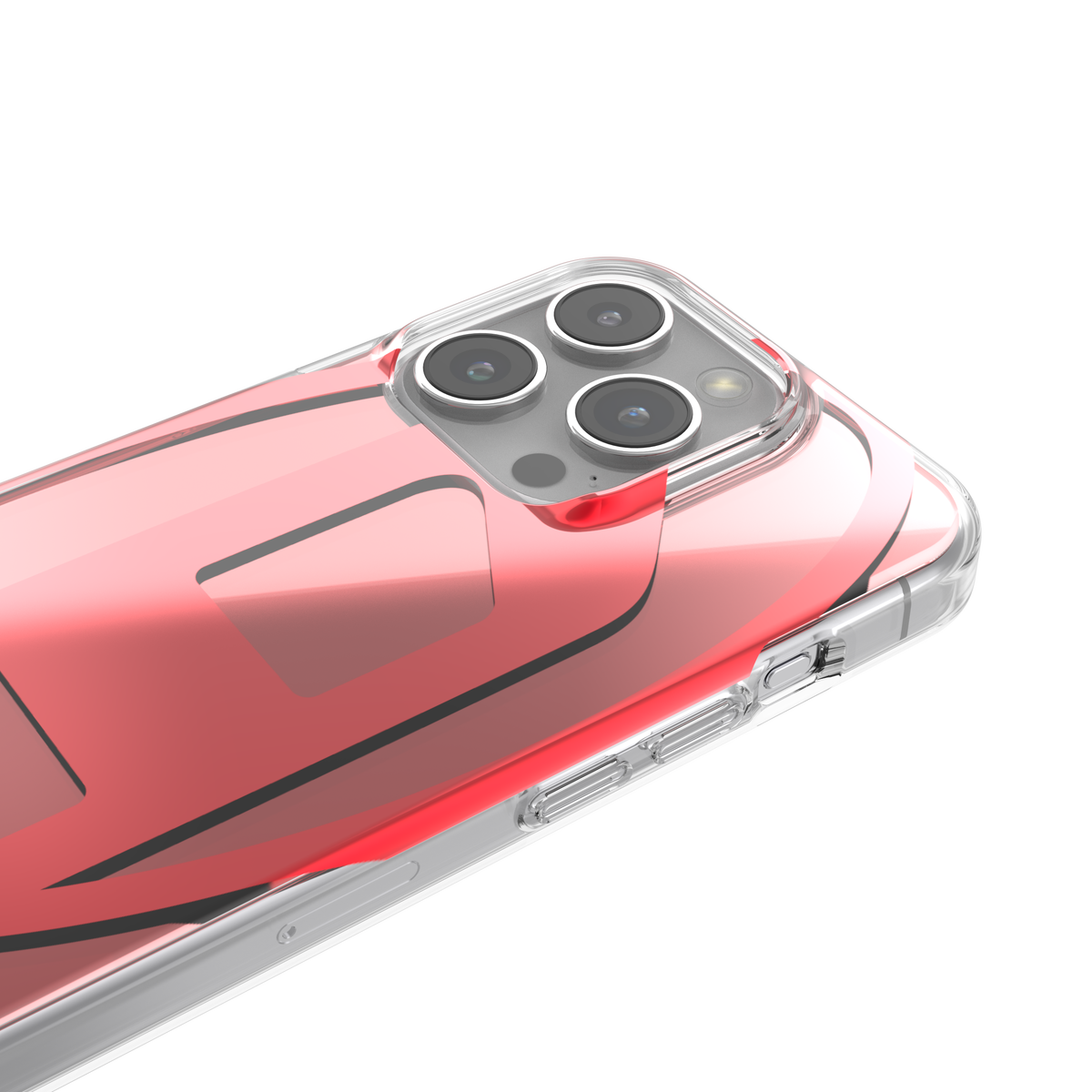 iPhone15Proケース Oval D レッド
