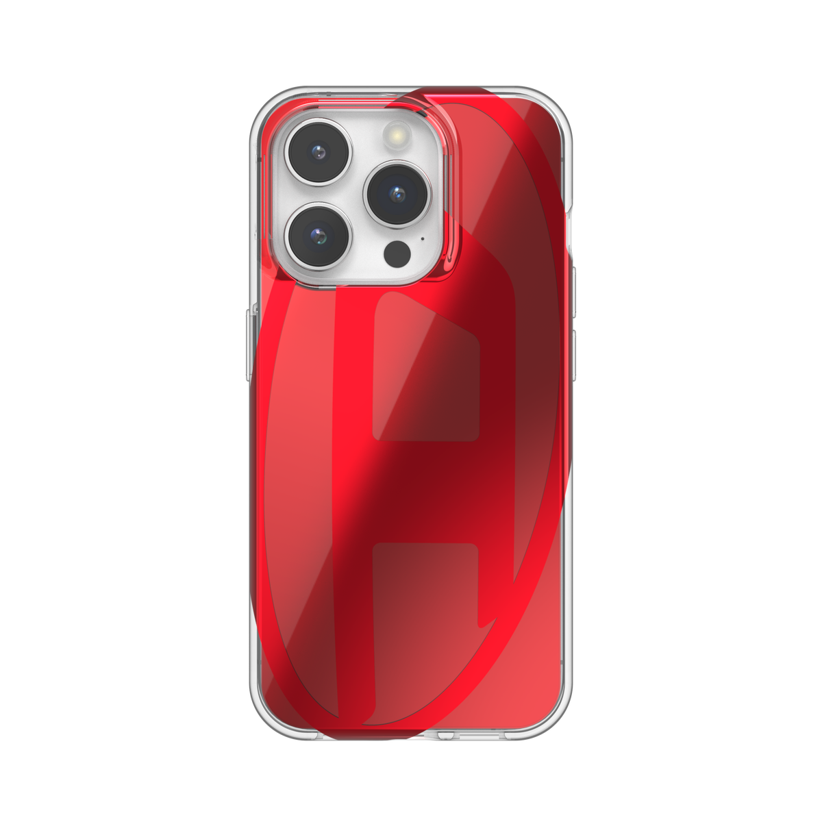 iPhone15Proケース Oval D レッド