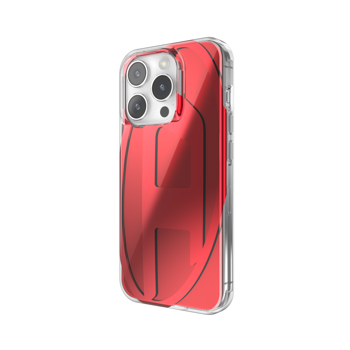 iPhone15Proケース Oval D レッド
