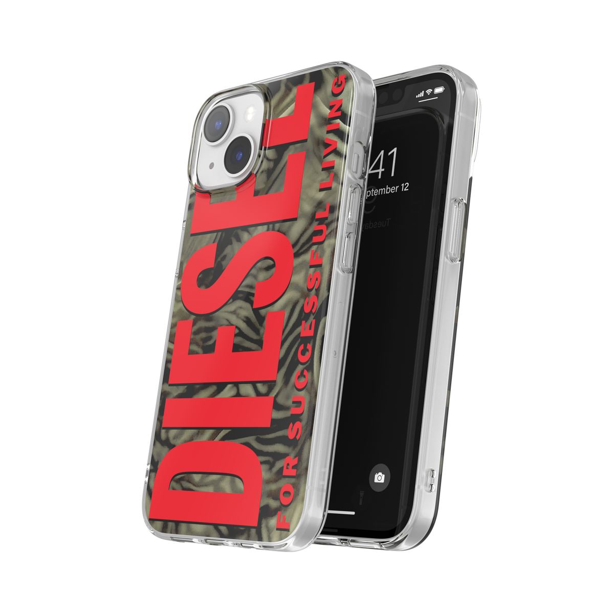iPhone14/13ケース Biscotto Camo レッド