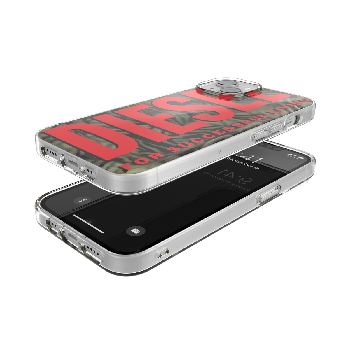 iPhone14/13ケース Biscotto Camo レッド