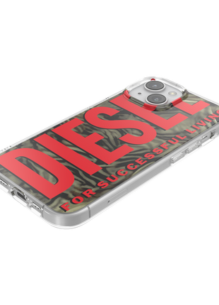 DIESEL iPhone15ケース Biscotto Camo レッド