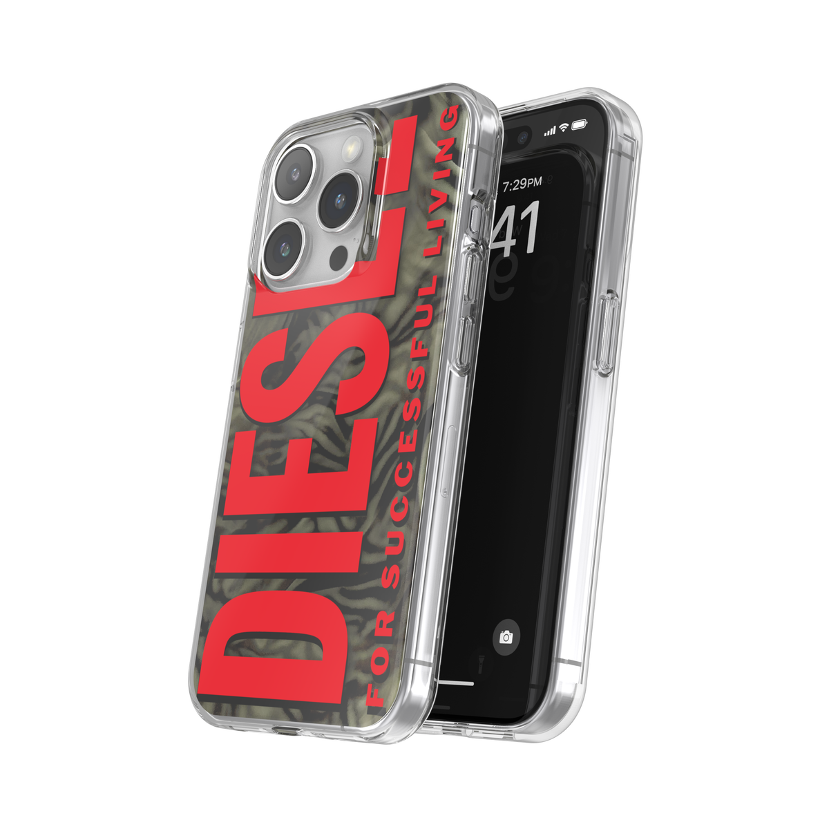 iPhone15Proケース Biscotto Camo レッド