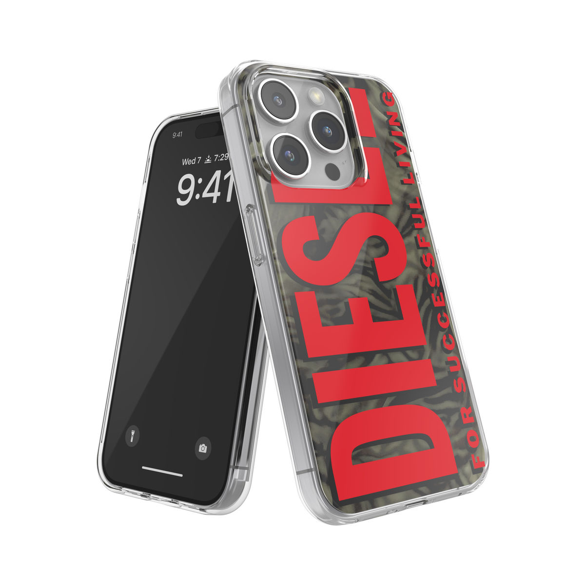 iPhone15Proケース Biscotto Camo レッド