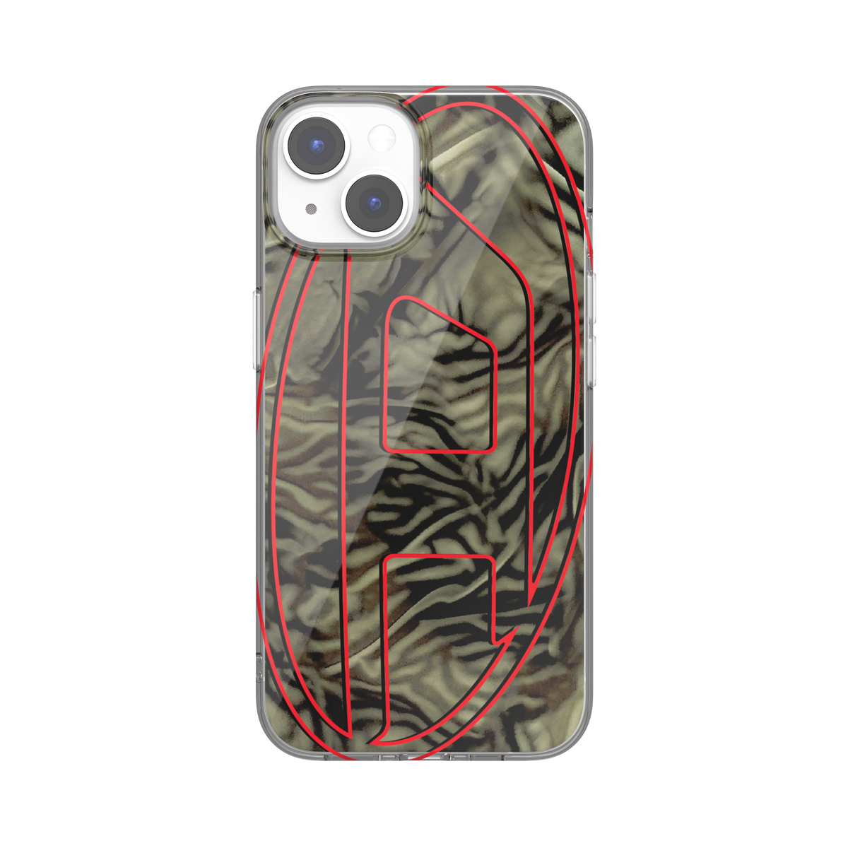 iPhone14/13ケース Oval D Camo グリーン