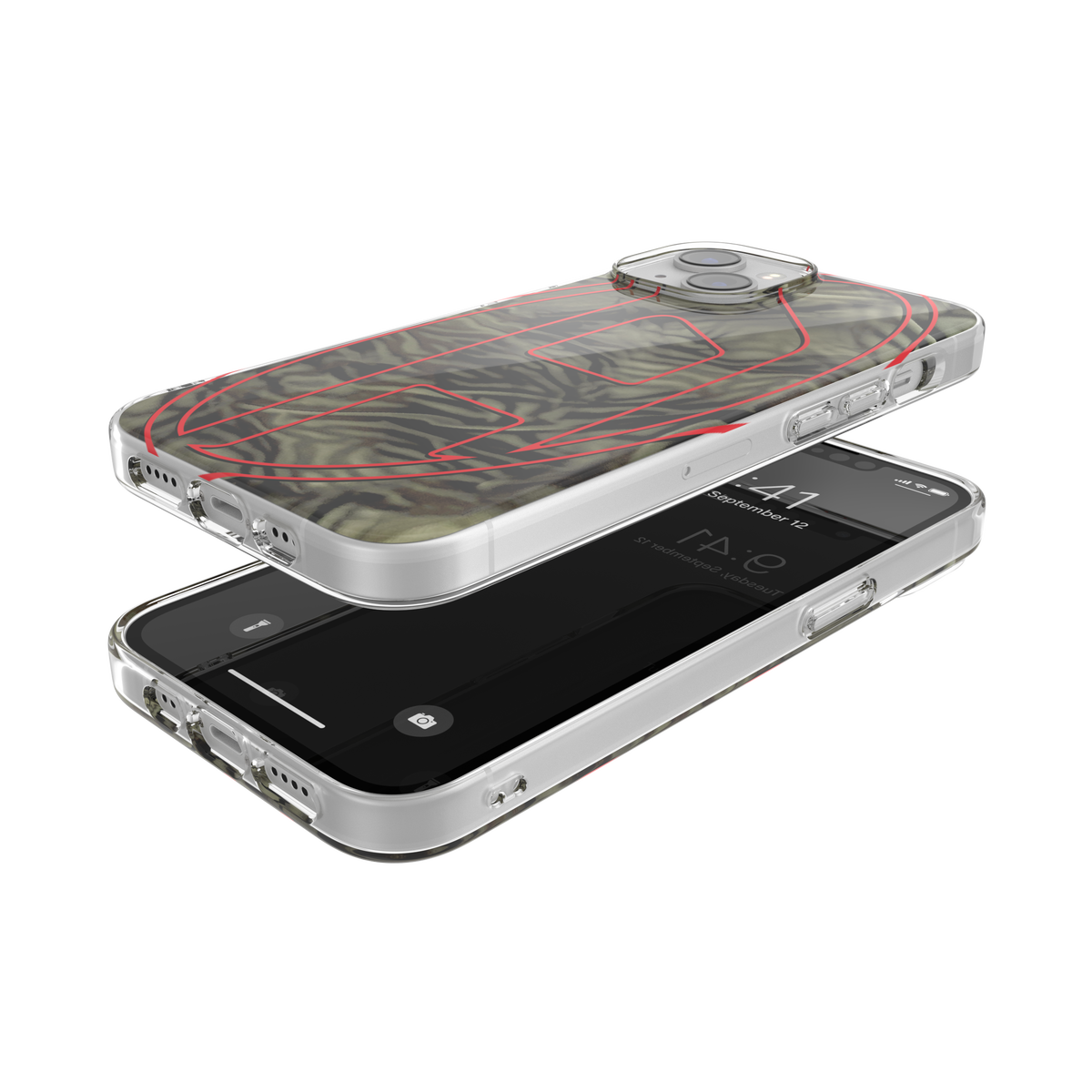 iPhone14/13ケース Oval D Camo グリーン