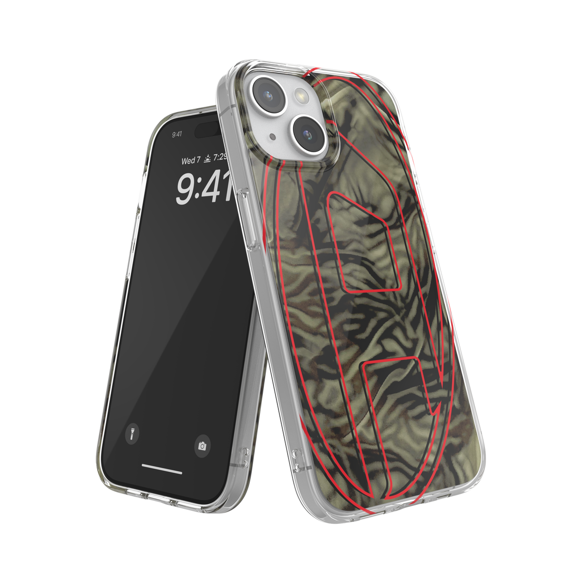 iPhone15ケース Oval D Camo グリーン