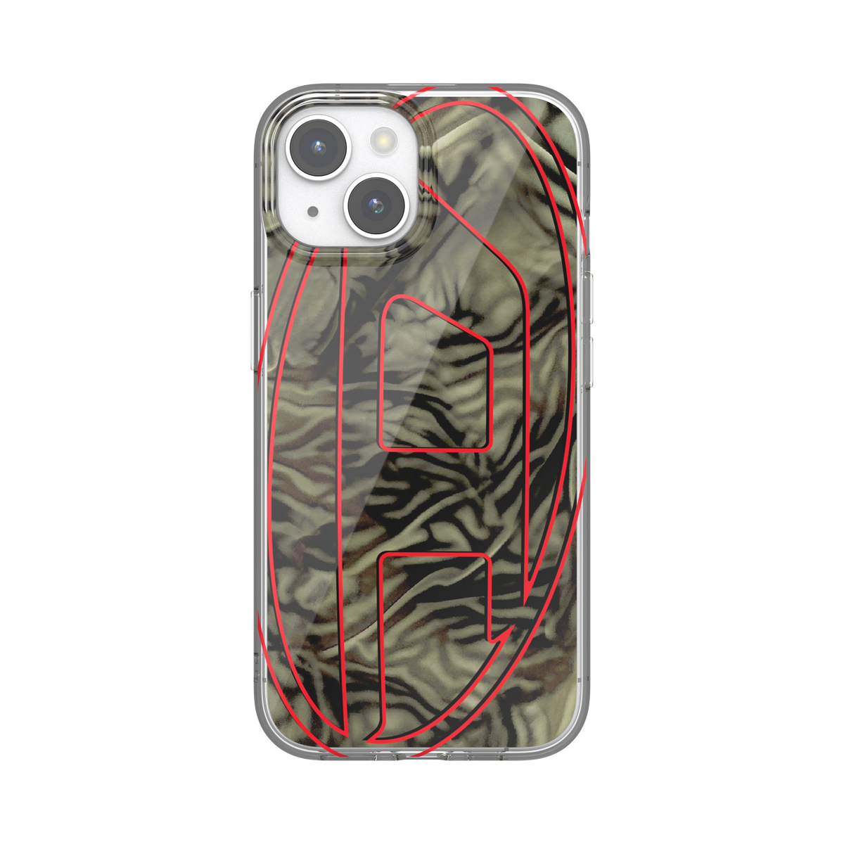 iPhone15ケース Oval D Camo グリーン