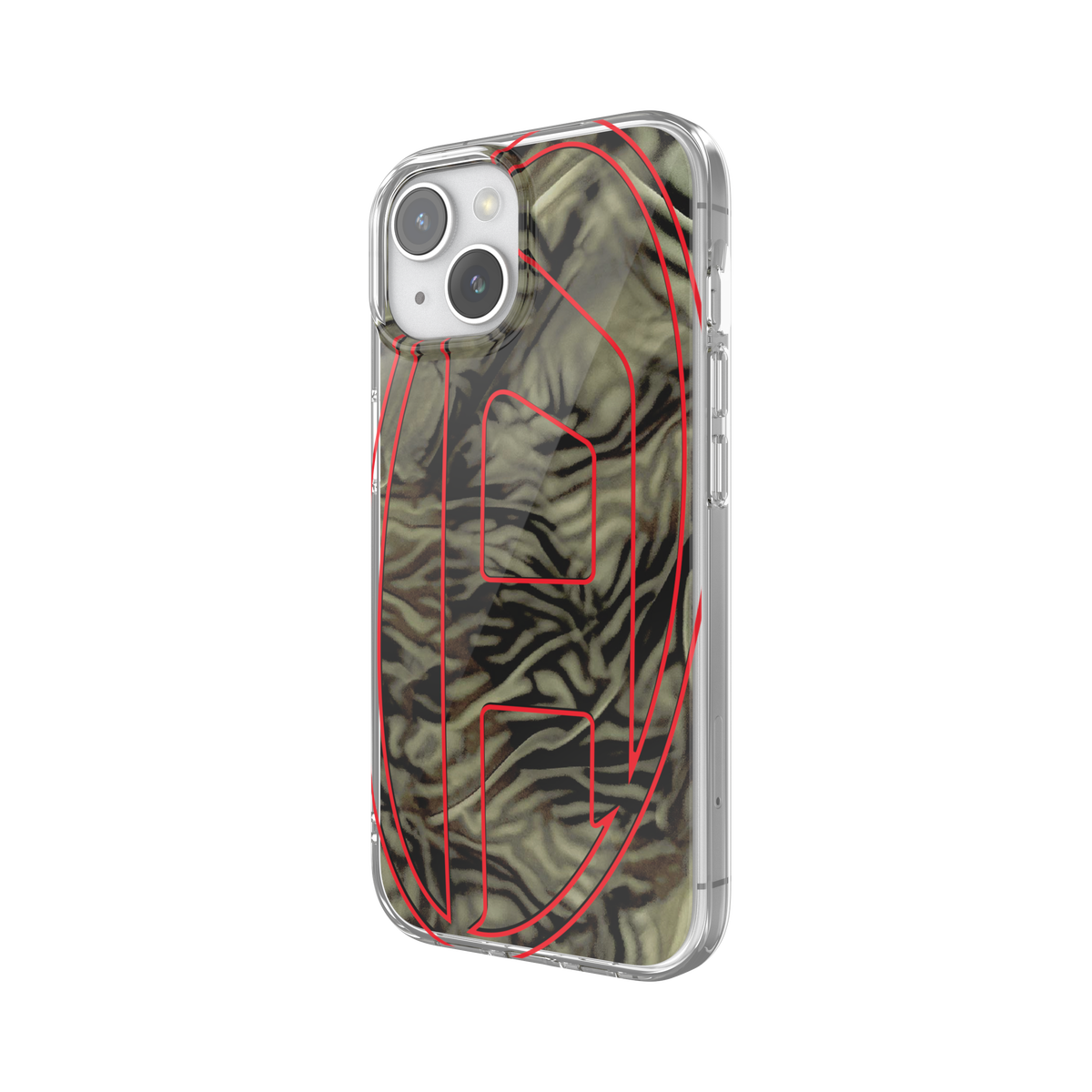 iPhone15ケース Oval D Camo グリーン