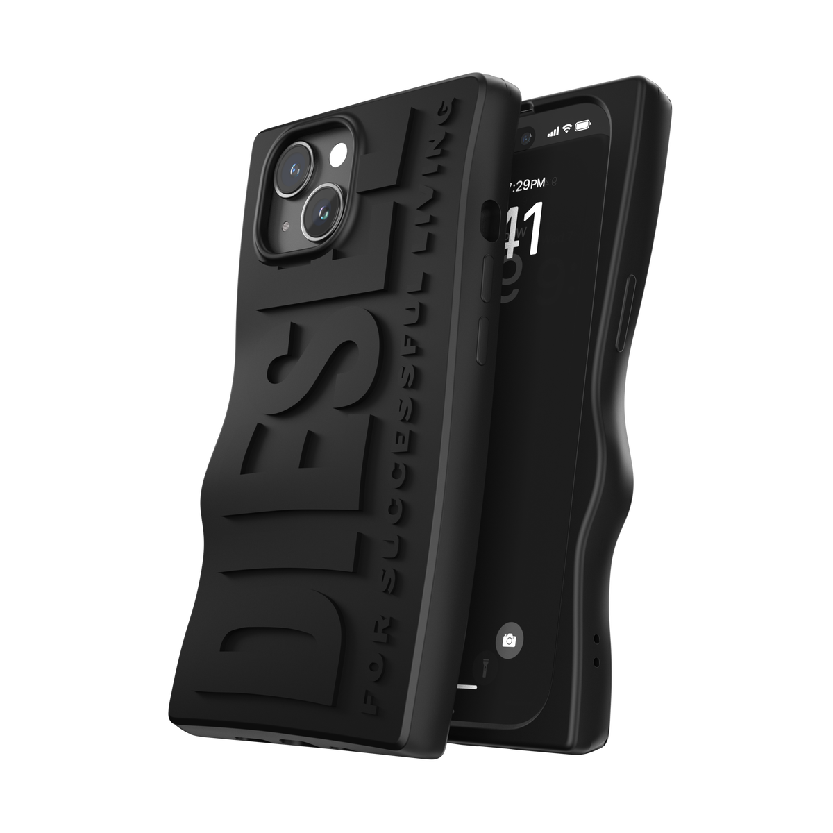 iPhone15ケース D By Silicone ブラック