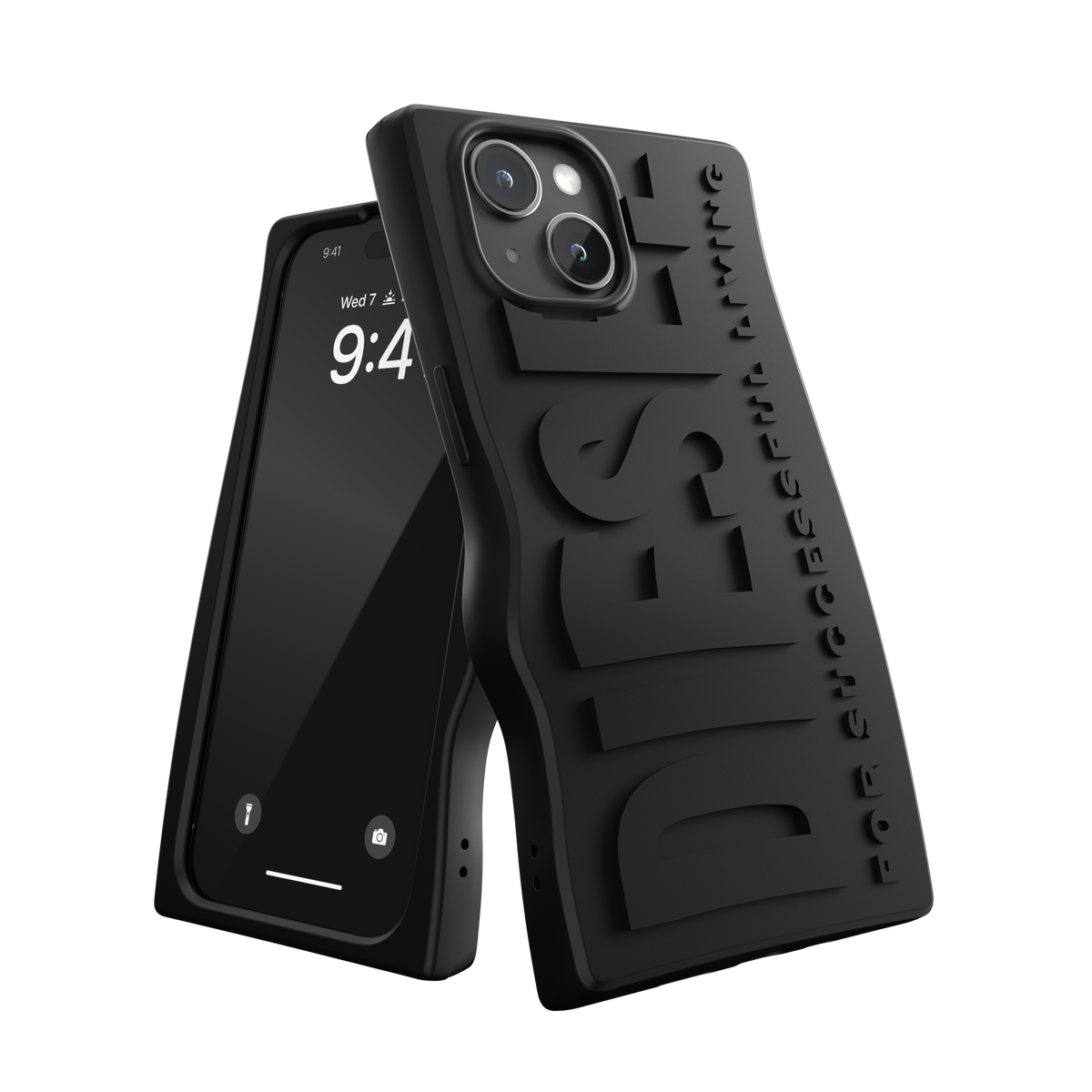 iPhone15ケース D By Silicone ブラック