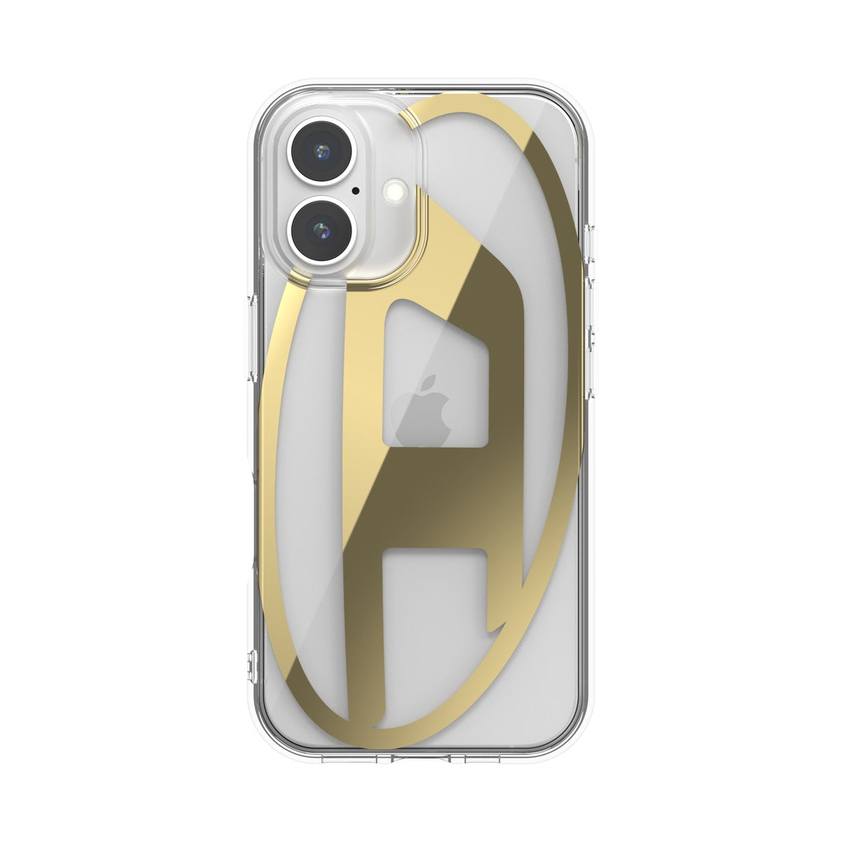 iPhone 16ケース Oval D Mirror Clear クリア/ゴールド
