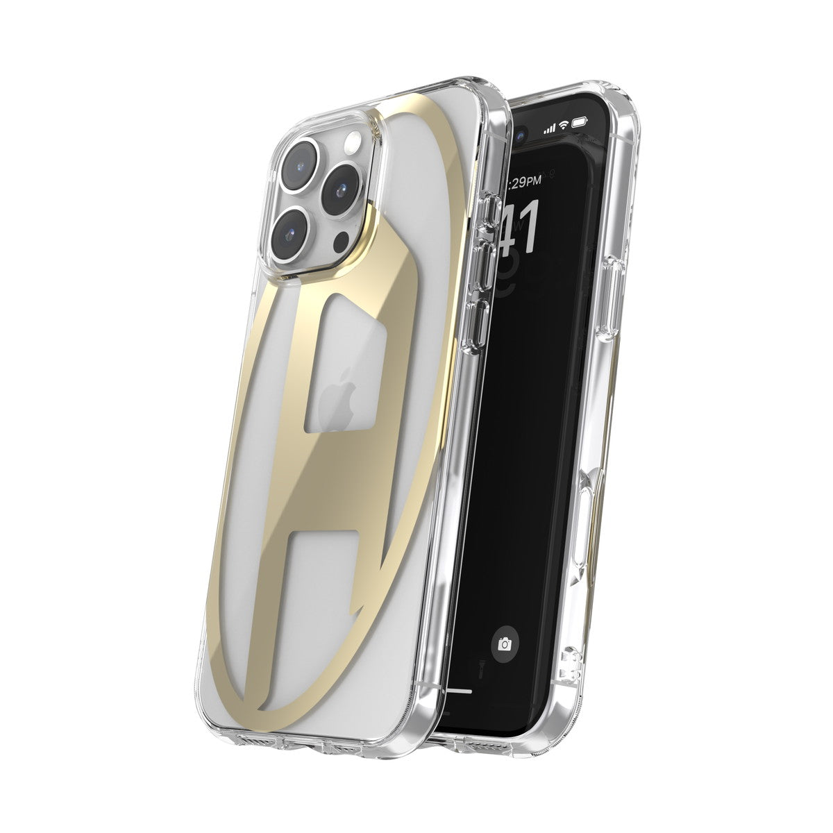 iPhone 16 Pro Maxケース Oval D Mirror Clear クリア/ゴールド
