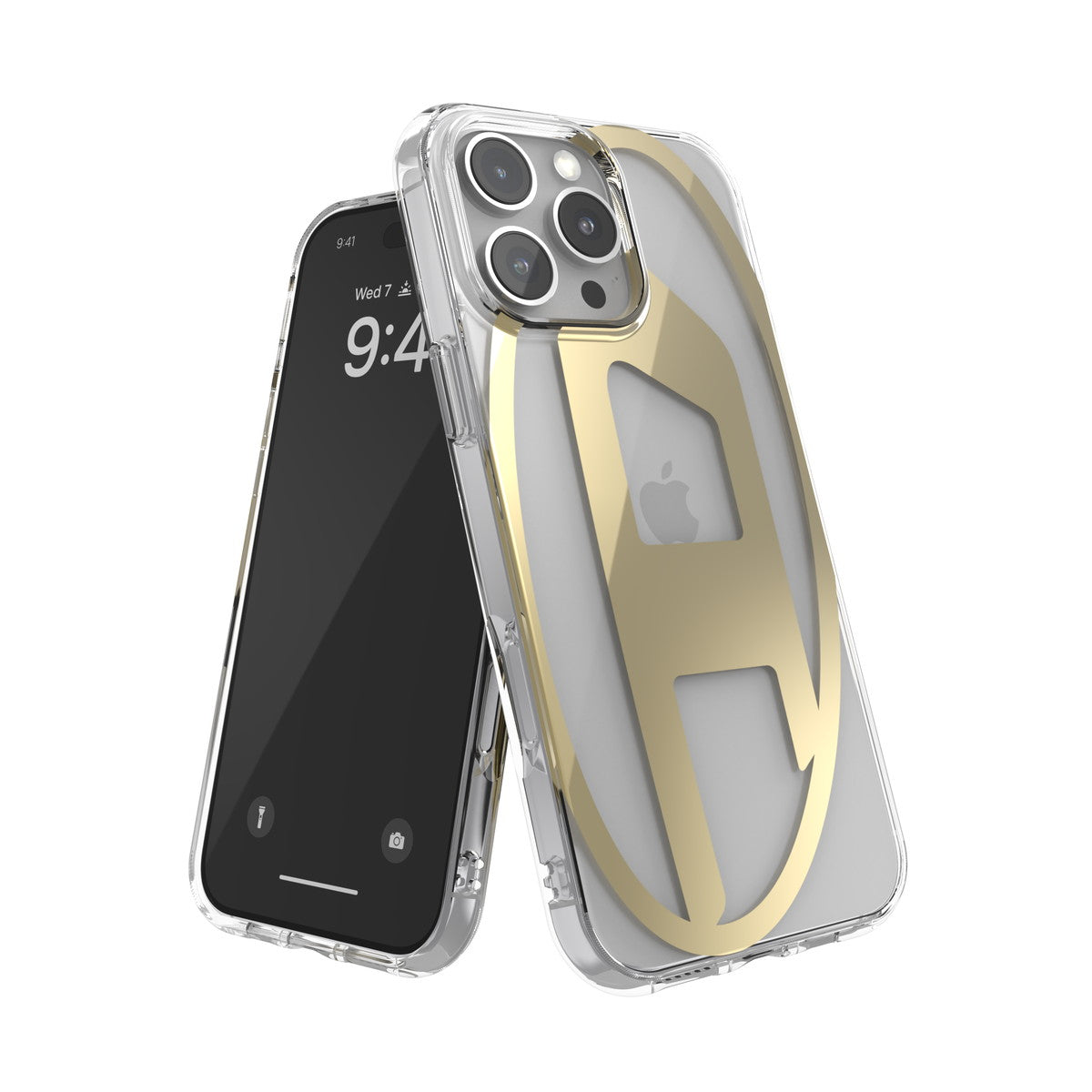 iPhone 16 Pro Maxケース Oval D Mirror Clear クリア/ゴールド