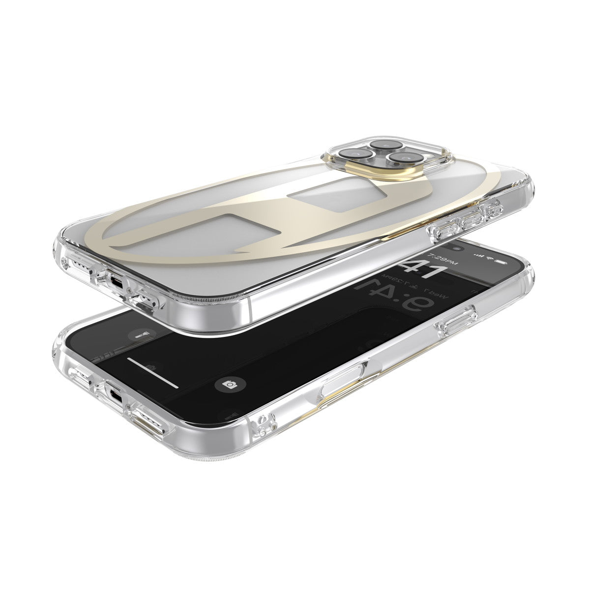 iPhone 16 Pro Maxケース Oval D Mirror Clear クリア/ゴールド
