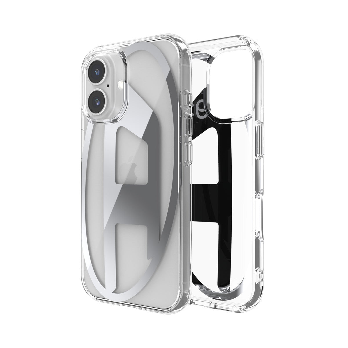 iPhone 16ケース Oval D Mirror Clear クリア/シルバー