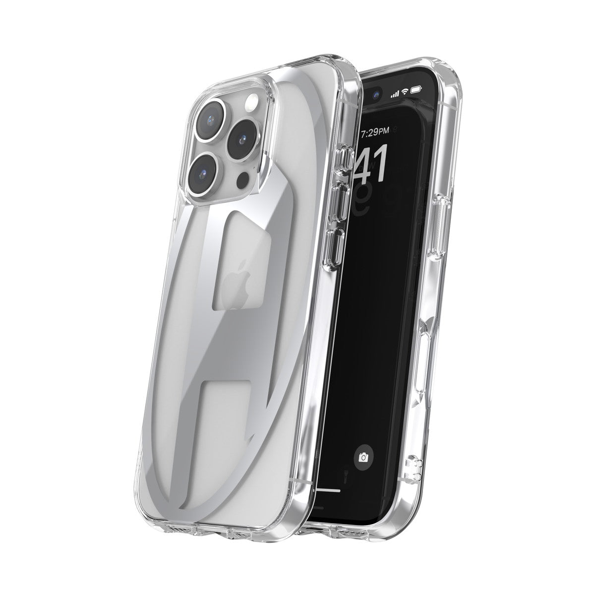 iPhone 16 Proケース Oval D Mirror Clear クリア/シルバー