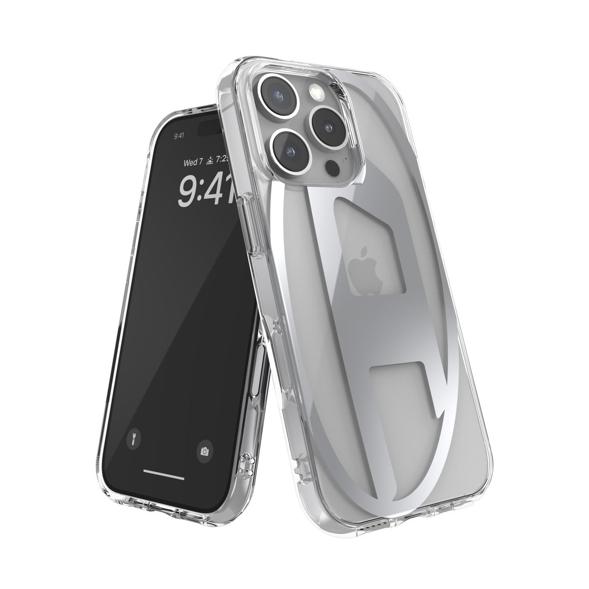 iPhone 16 Proケース Oval D Mirror Clear クリア/シルバー