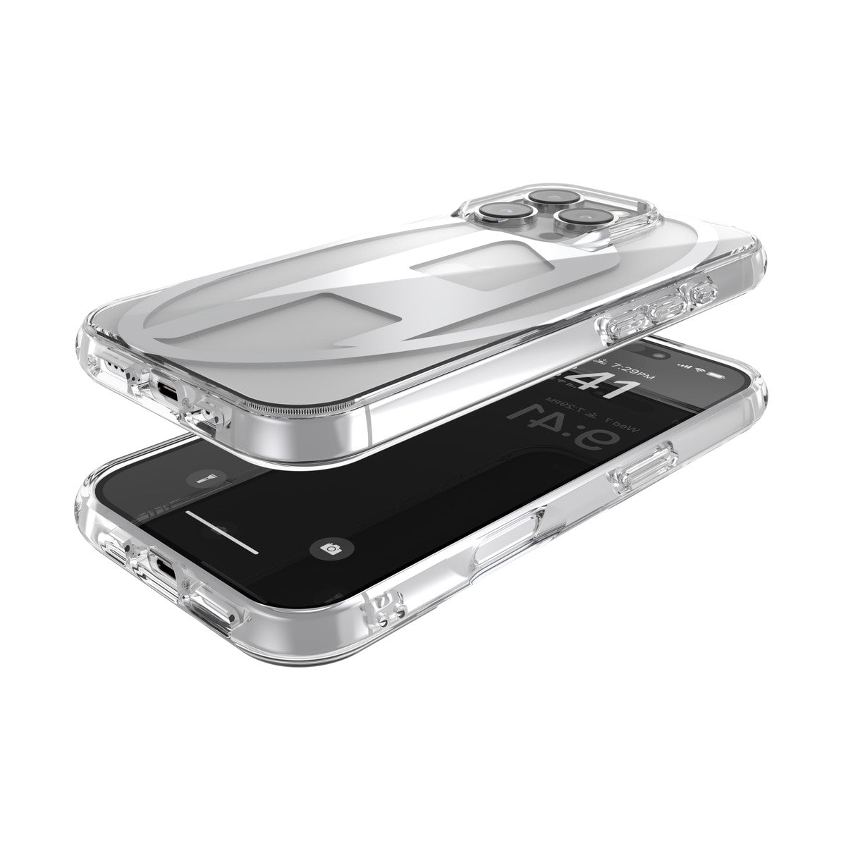 iPhone 16 Proケース Oval D Mirror Clear クリア/シルバー