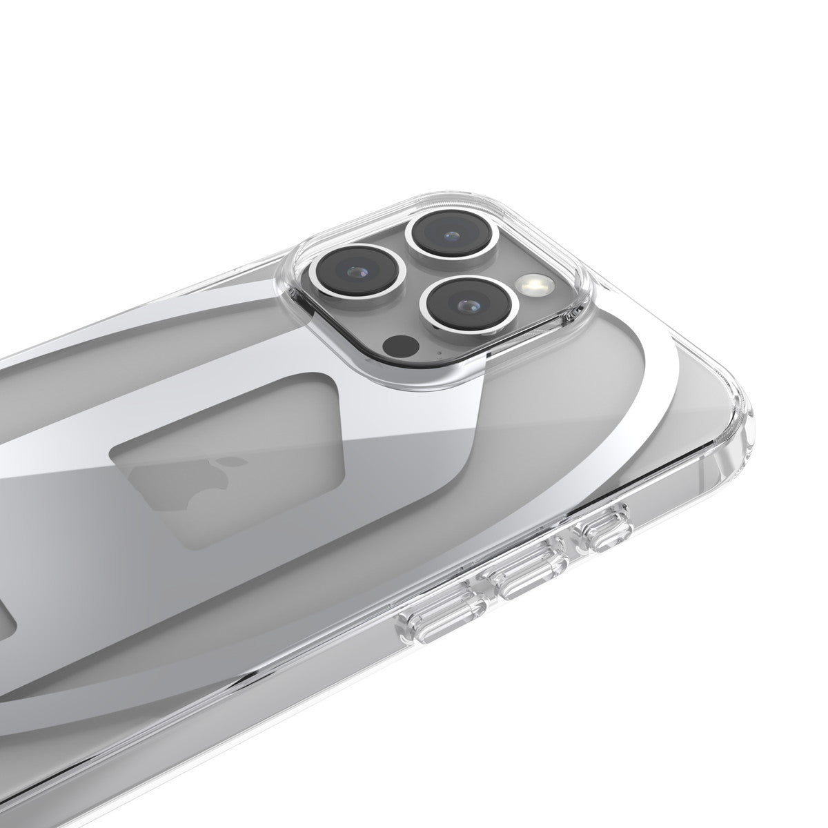 iPhone 16 Pro Maxケース Oval D Mirror Clear クリア/シルバー
