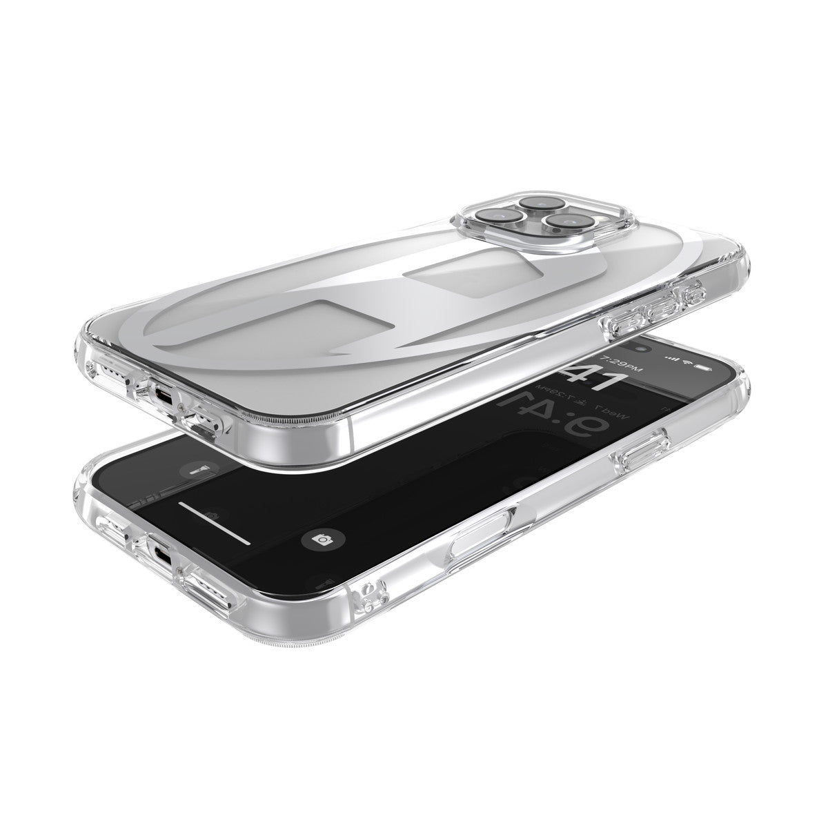 iPhone 16 Pro Maxケース Oval D Mirror Clear クリア/シルバー