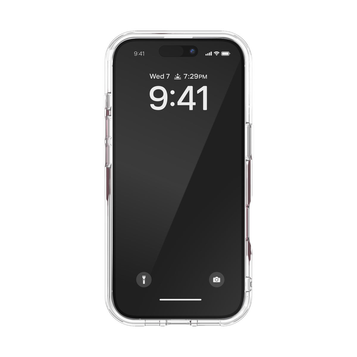 iPhone 16 Proケース Oval D Mirror Clear クリア/ピンク