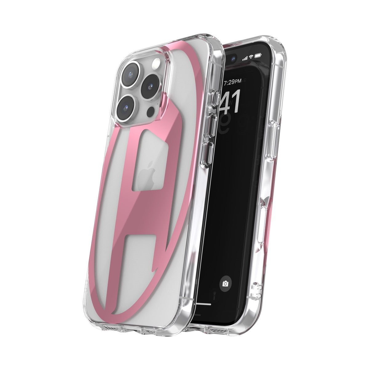 iPhone 16 Proケース Oval D Mirror Clear クリア/ピンク