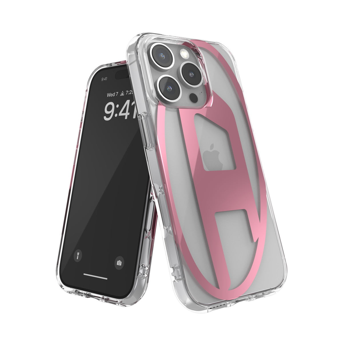 iPhone 16 Proケース Oval D Mirror Clear クリア/ピンク