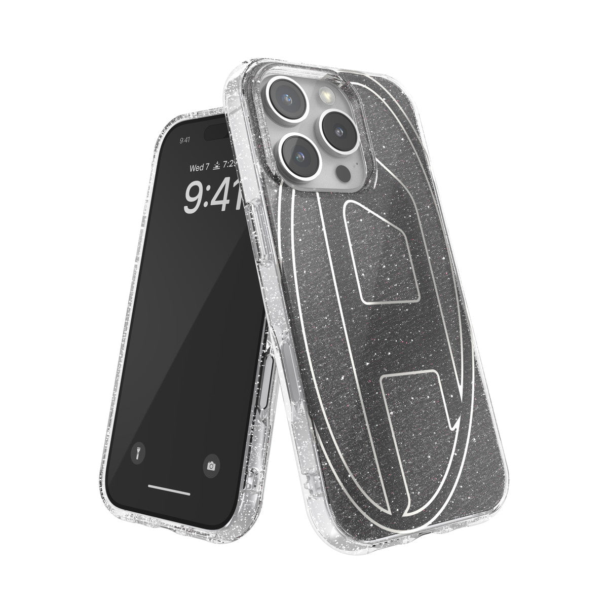 iPhone 16 Proケース Oval D Glitter ブラック
