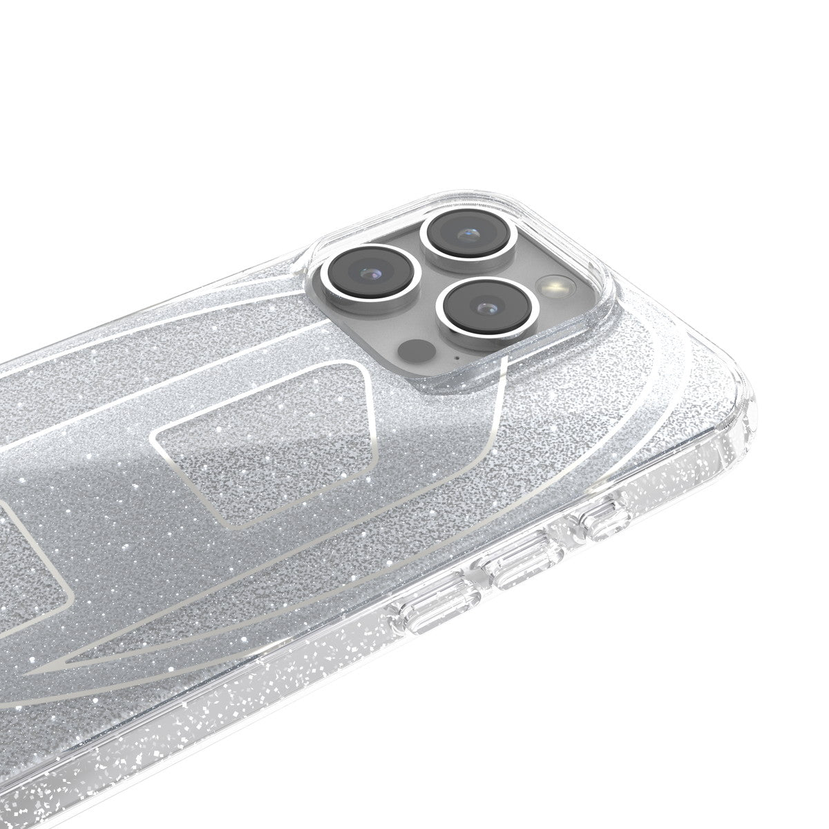 iPhone 16 Proケース Oval D Glitter シルバー
