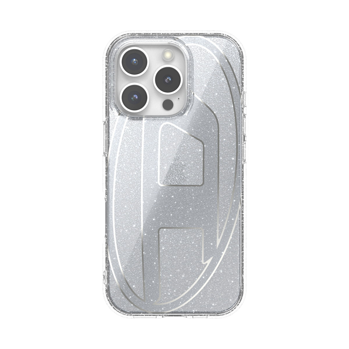 iPhone 16 Proケース Oval D Glitter シルバー