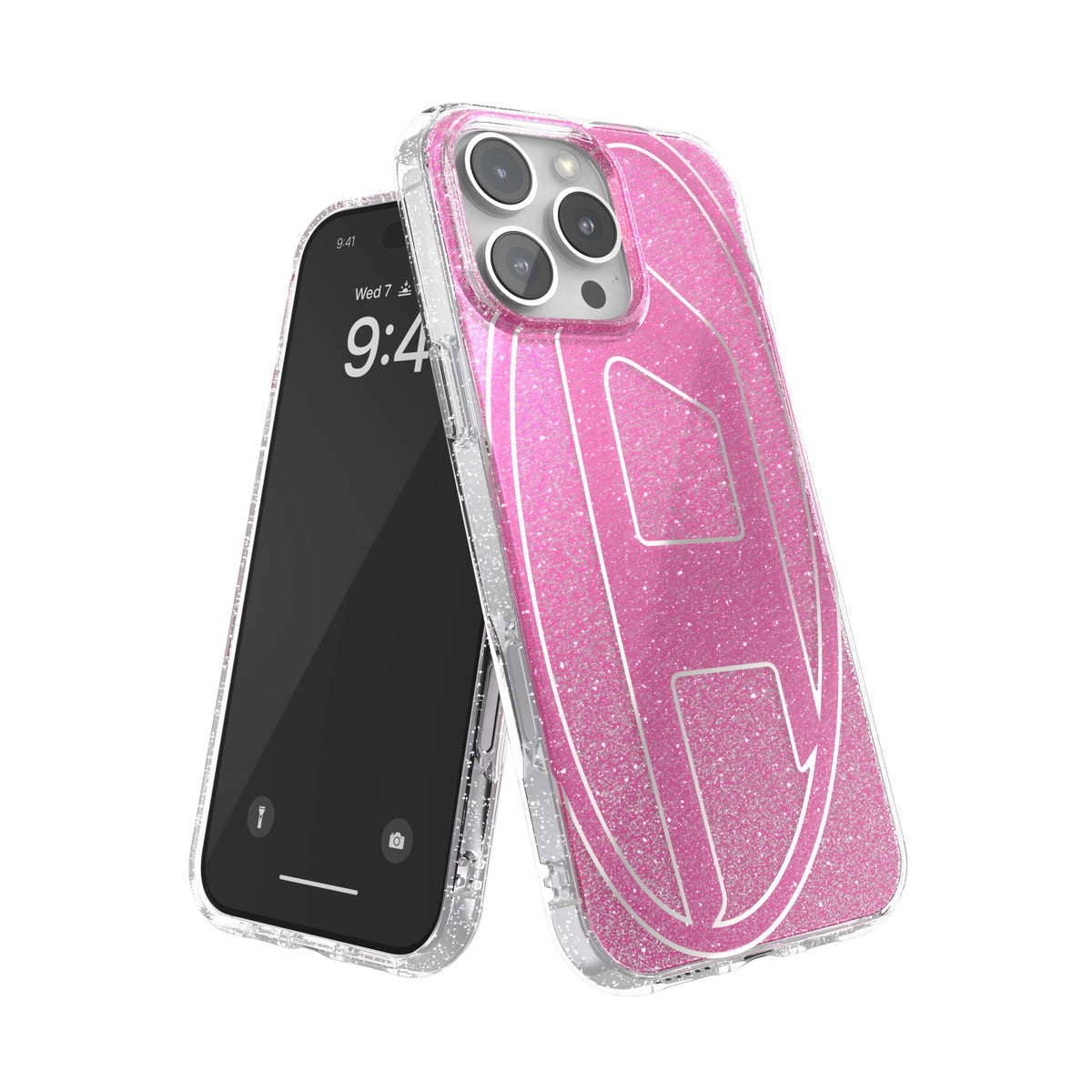 iPhone 16 Pro Maxケース Oval D Glitter ピンク