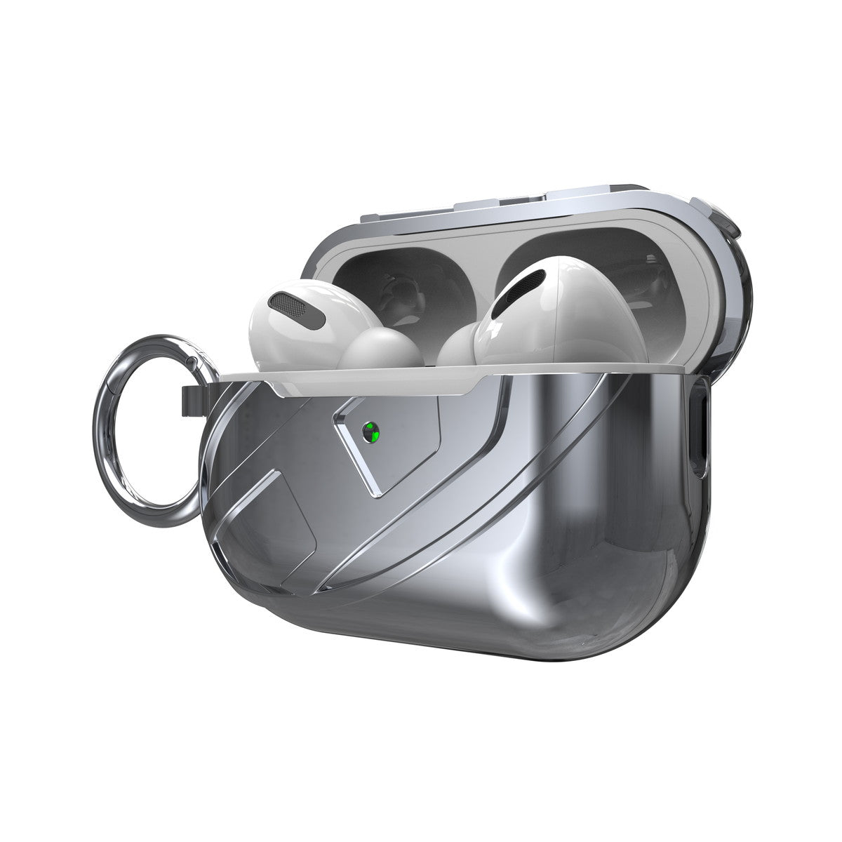 AirPods Proケース Oval D GLOSSY シルバー